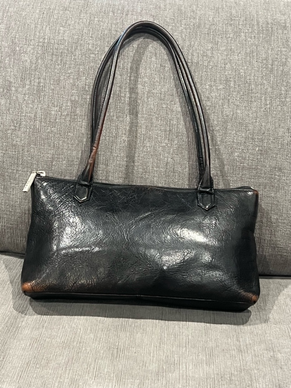 Hobo International Slim Black Leather Shoulder Bag